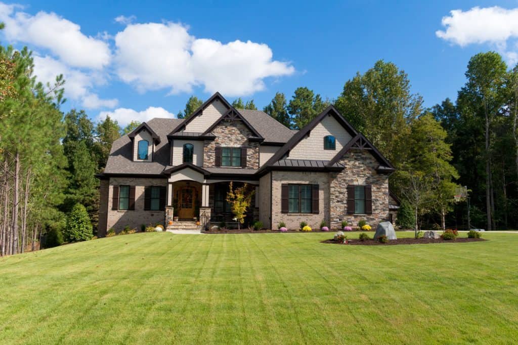 light brown brick home