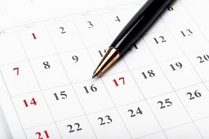 Calendar with Pen